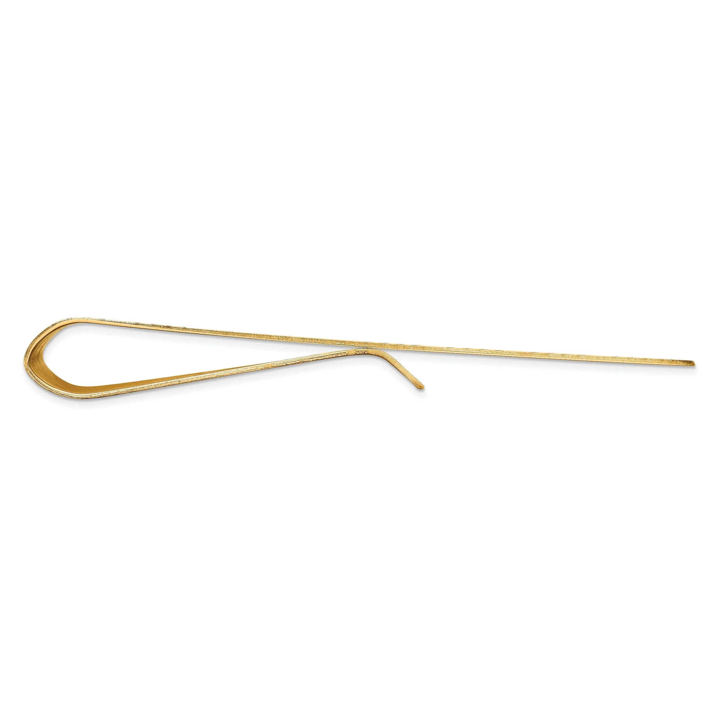 14k Yellow Gold Solid Line Design Money Clip.