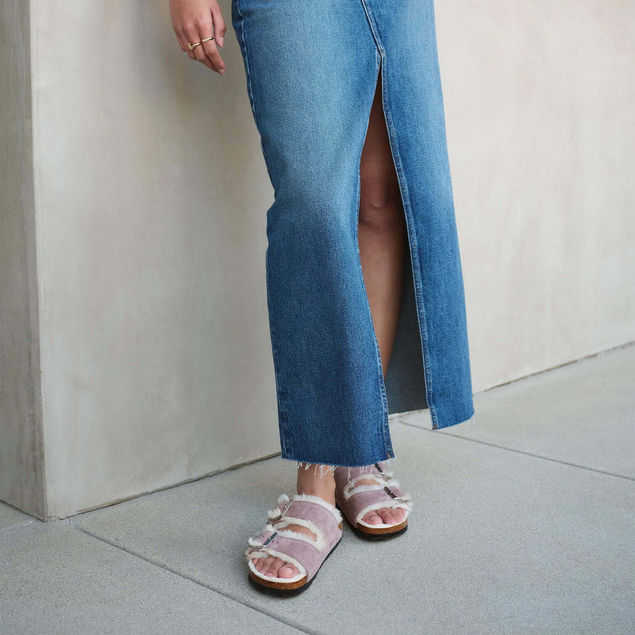 ARIZONA SHEARLING - FADED PURPLE - SUEDE
