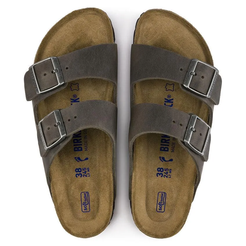 Birkenstock Arizona Iron Oiled Leather Soft Footbed