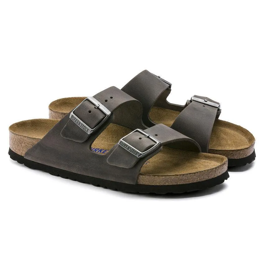 Birkenstock Arizona Iron Oiled Leather Soft Footbed