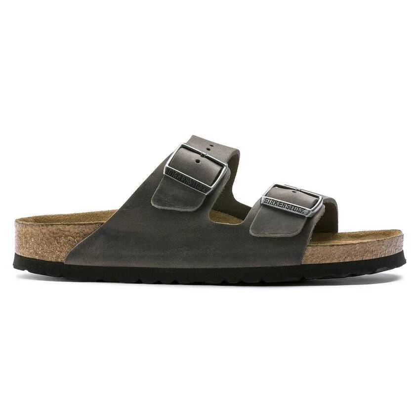 Birkenstock Arizona Iron Oiled Leather Soft Footbed