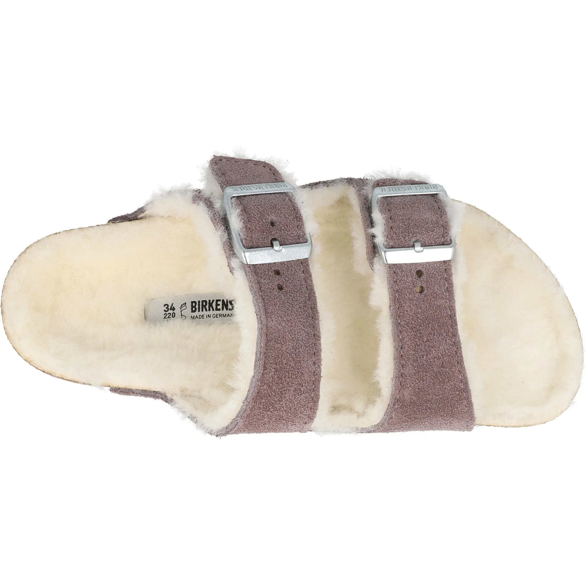 Birkenstock Arizona Shearling Kids Sandals Faded Purple