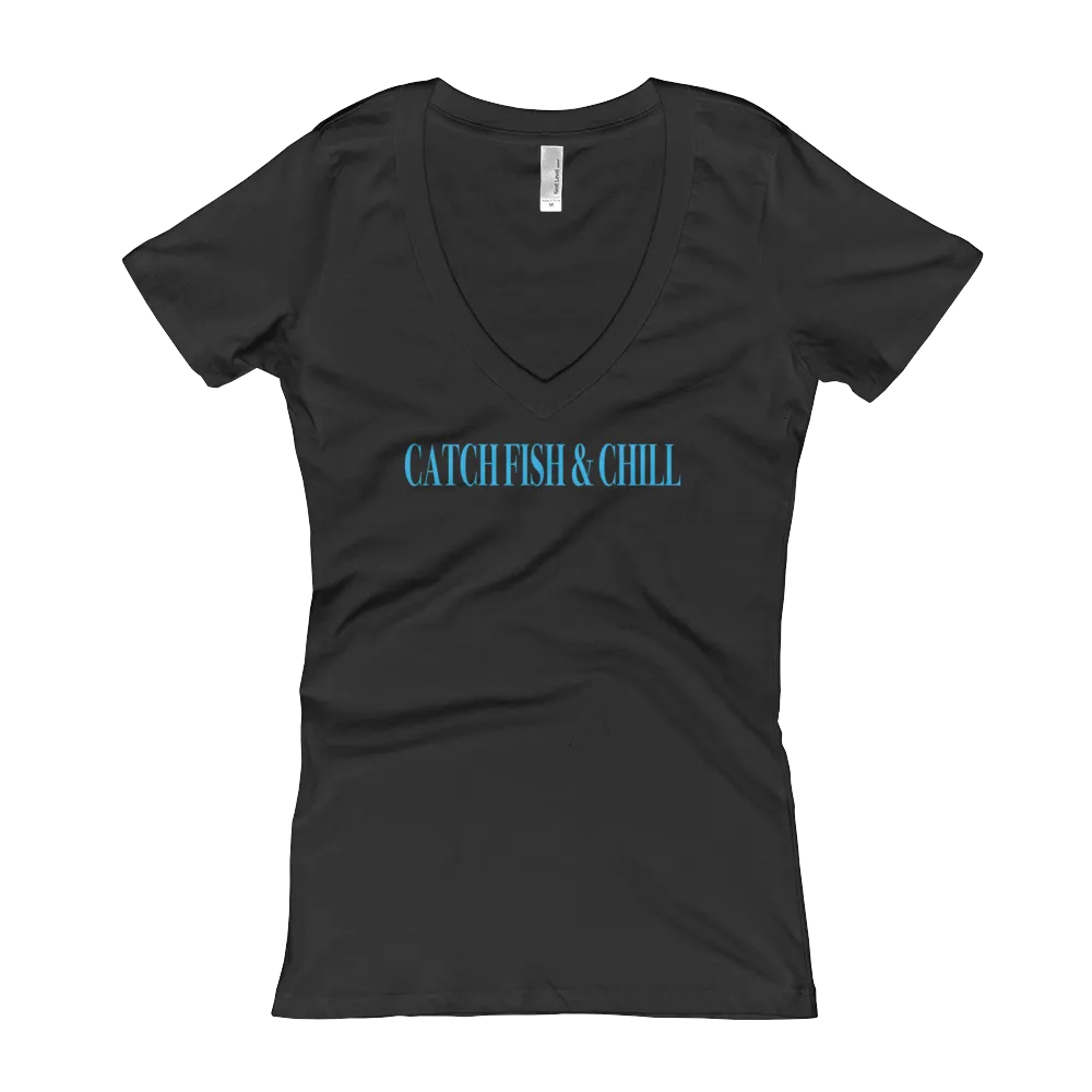 CATCH FISH & CHILL WOMENS SPLASH ANCHOR V TEE