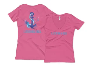 CATCH FISH & CHILL WOMENS SPLASH ANCHOR V TEE