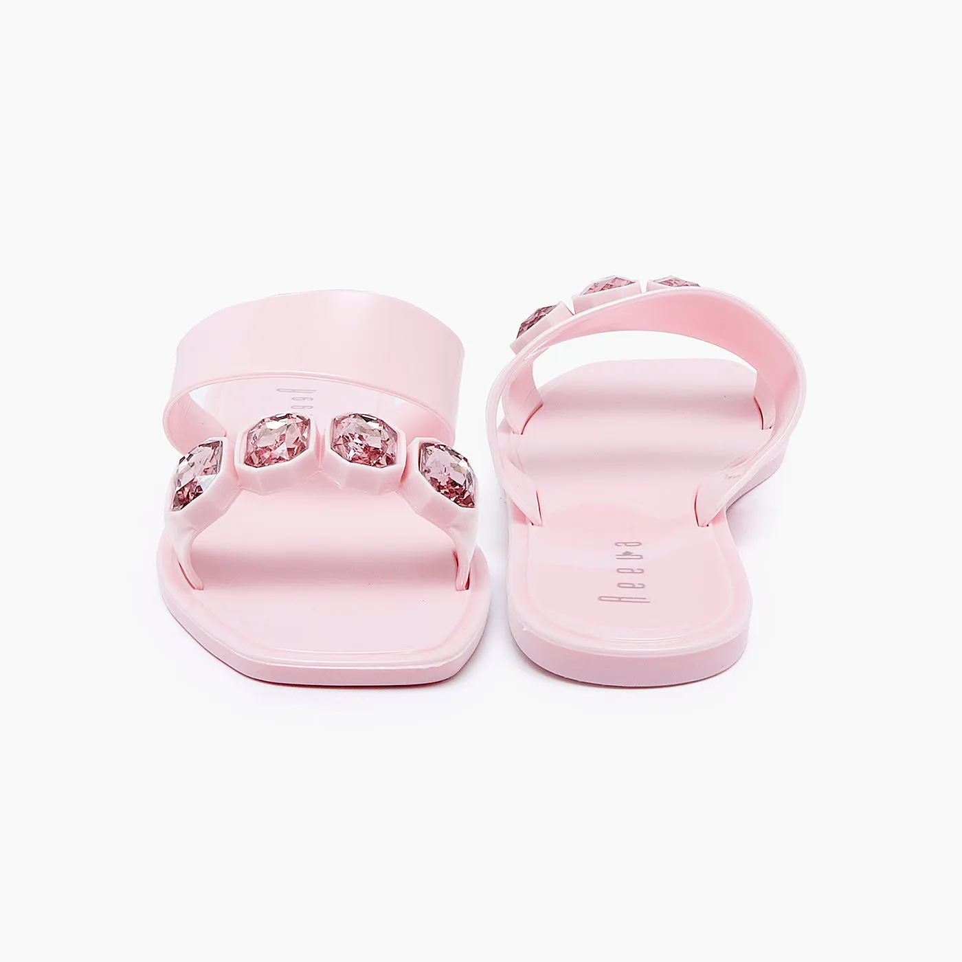 Clear Embellished Chappal