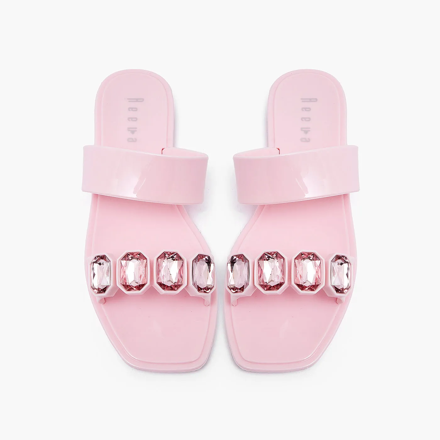 Clear Embellished Chappal