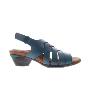 Cobb Hill Laurel Woven Sandal CJ0929 Womens Blue Slingback Sandals Shoes