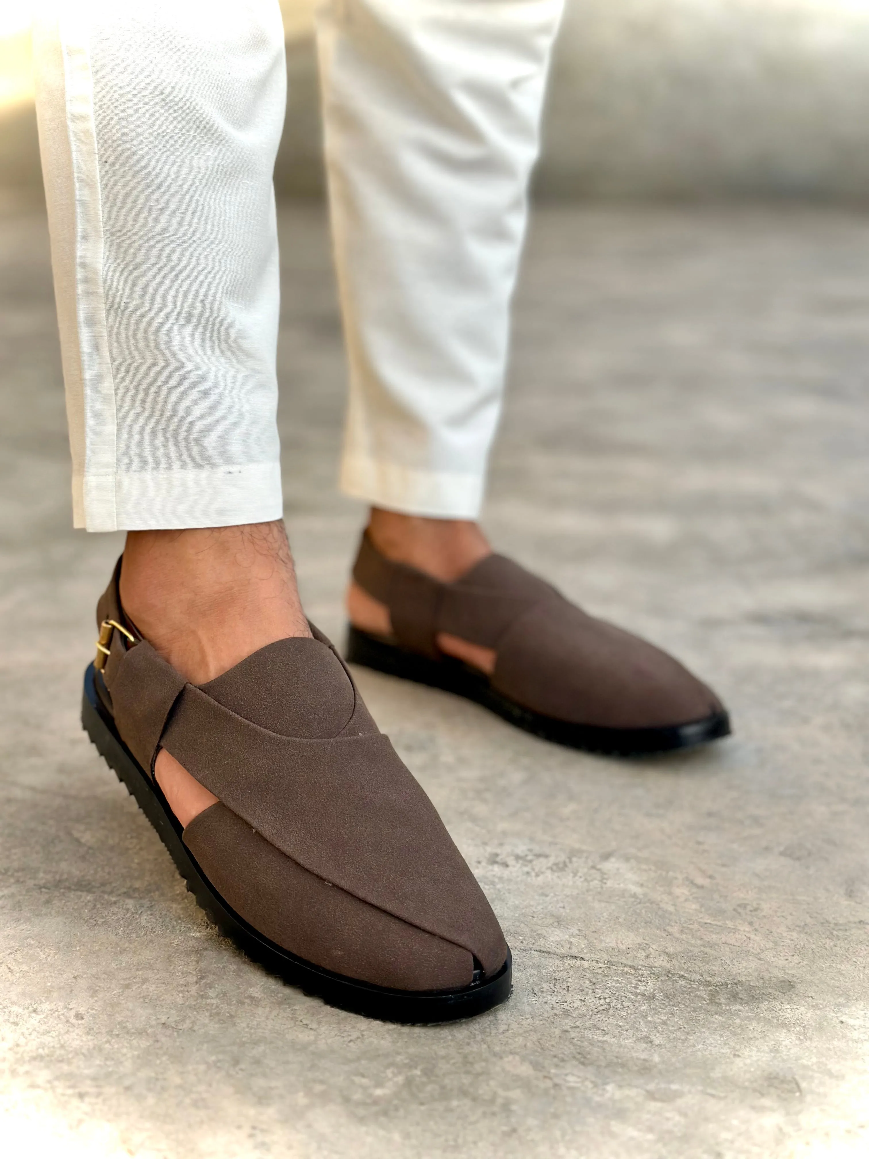 Coffee suede Peshawari