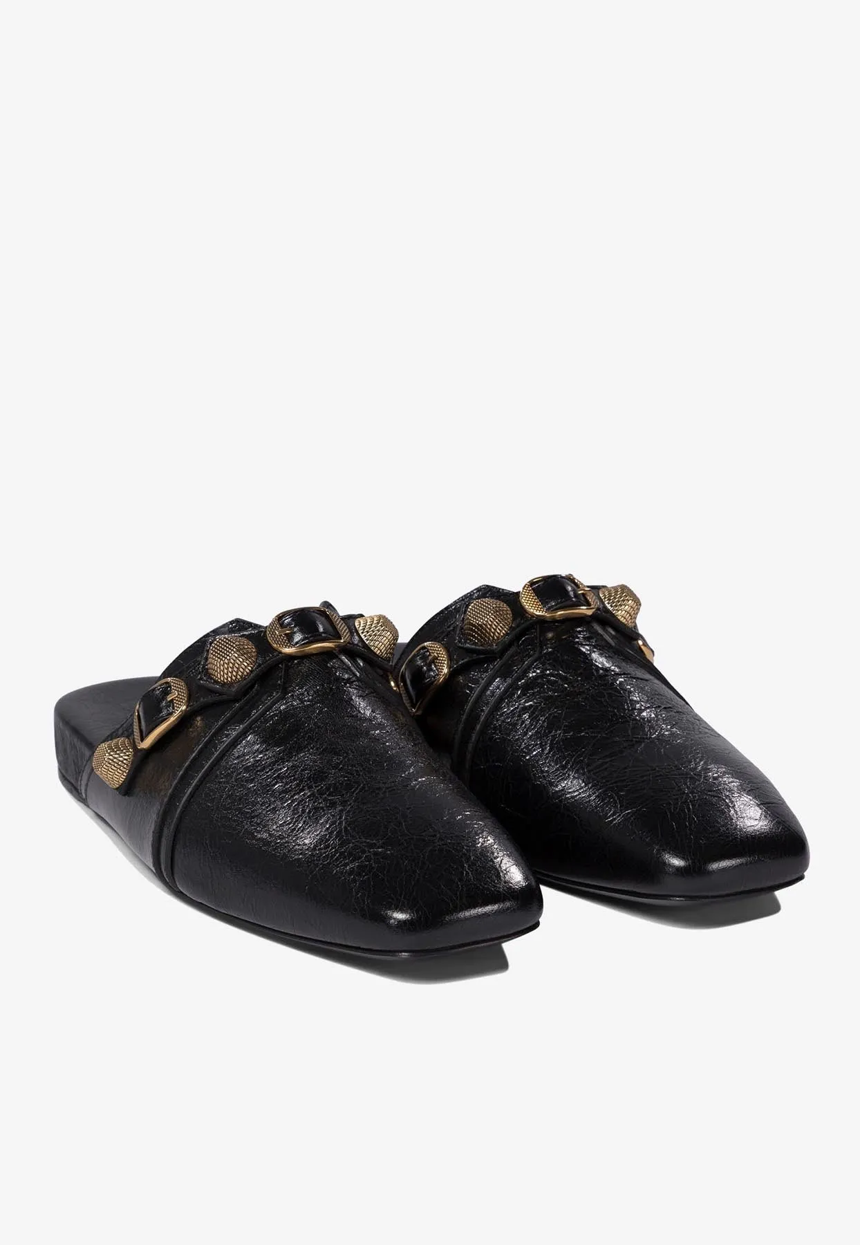 Cozy Cagole Leather Flat Mules