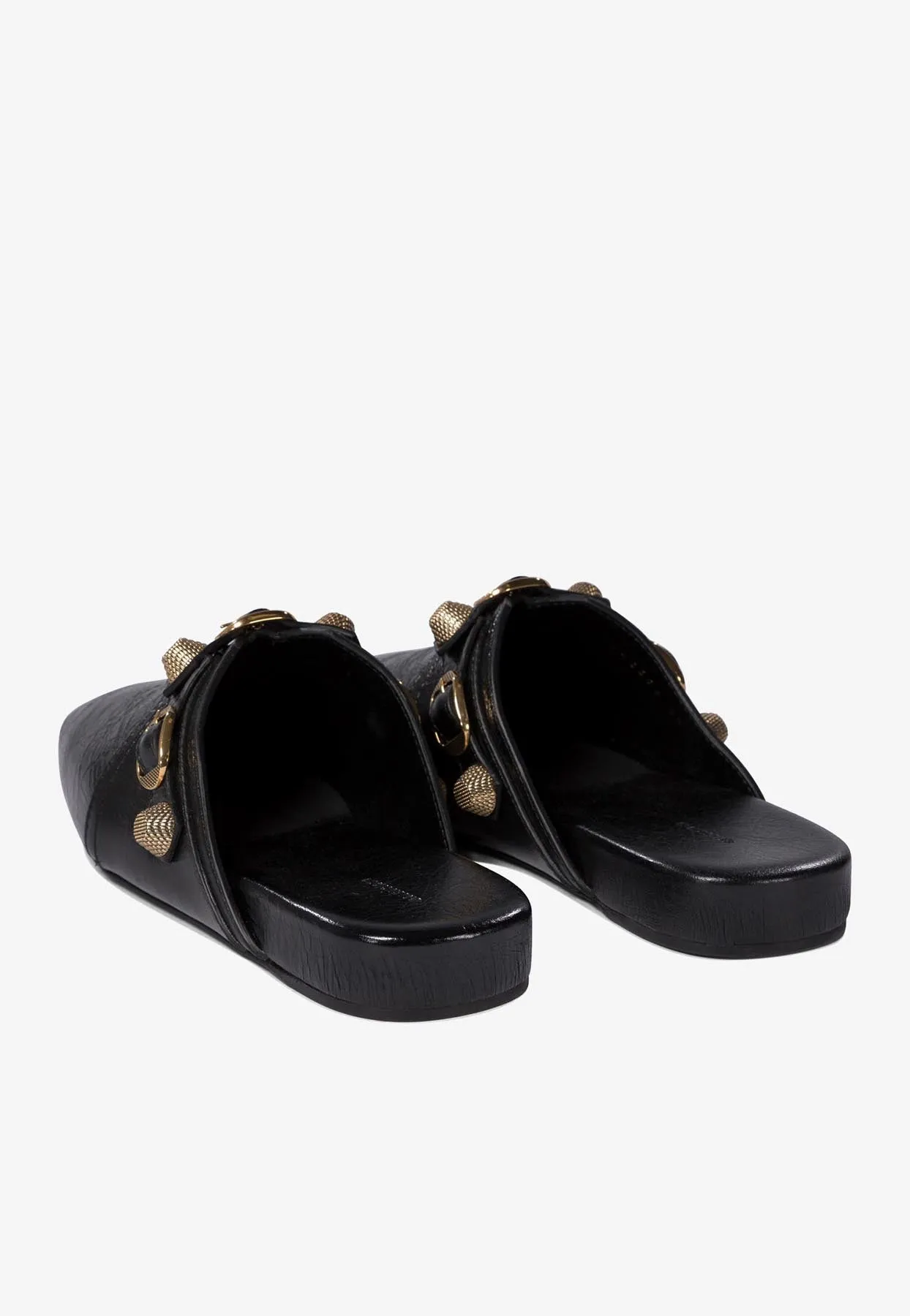 Cozy Cagole Leather Flat Mules