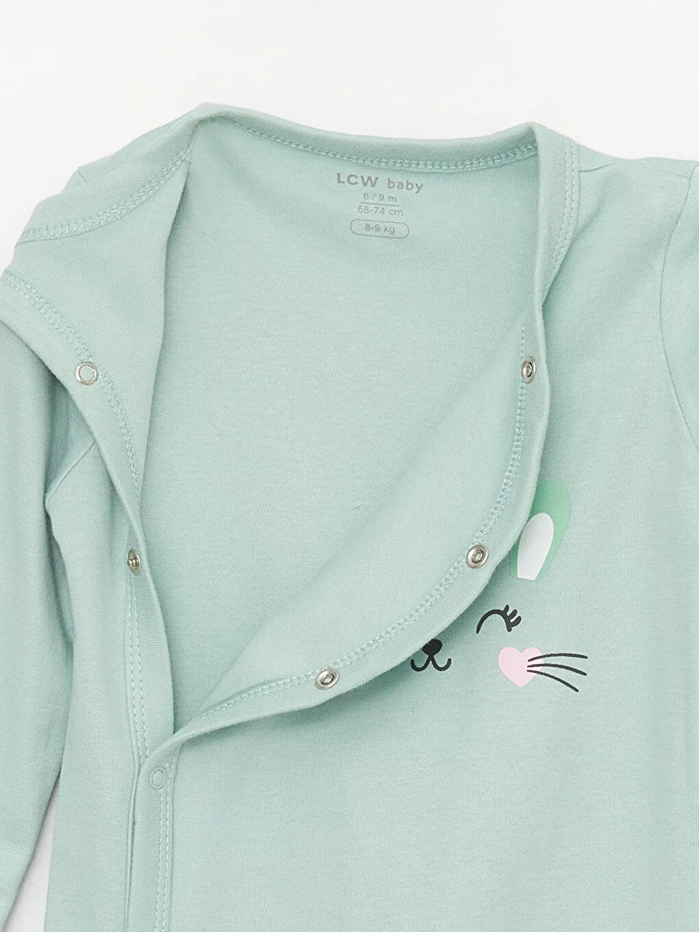 Crew Neck Long Sleeve Baby Girl Jumpsuit 2-pack