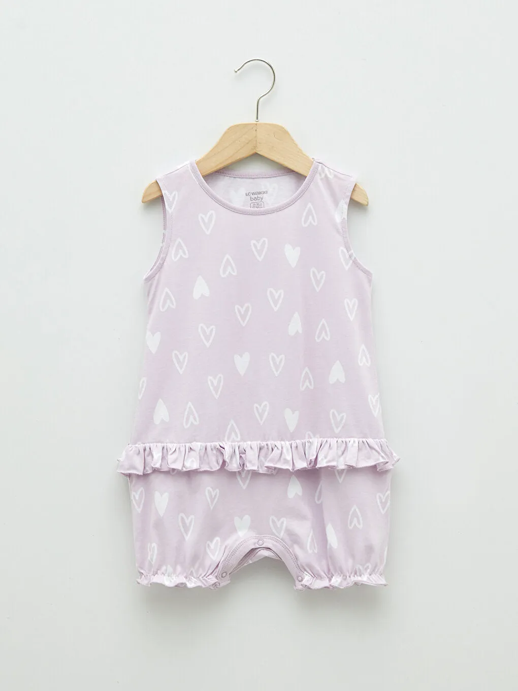 Crew Neck Printed Baby Girl Jumpsuit