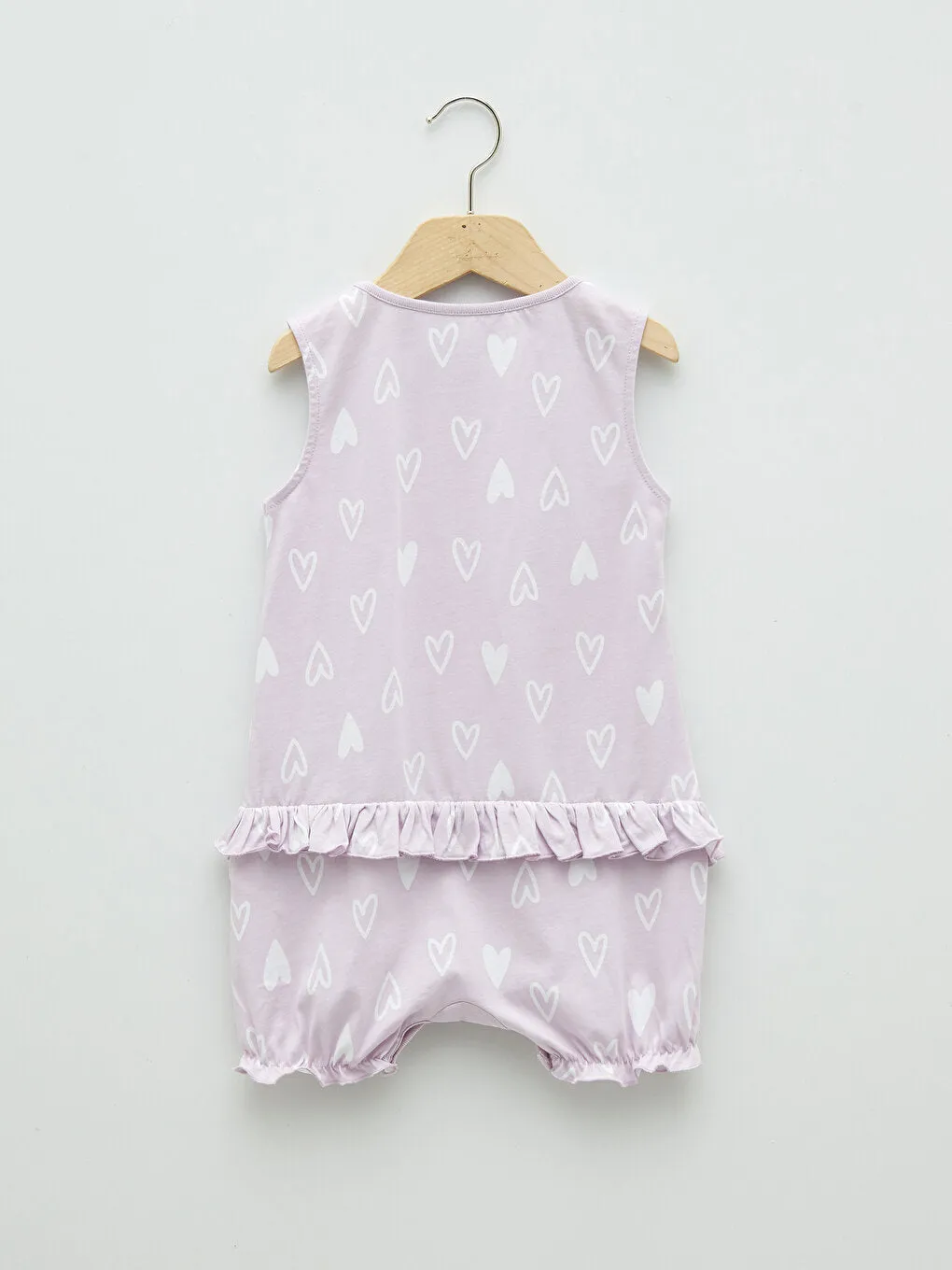 Crew Neck Printed Baby Girl Jumpsuit