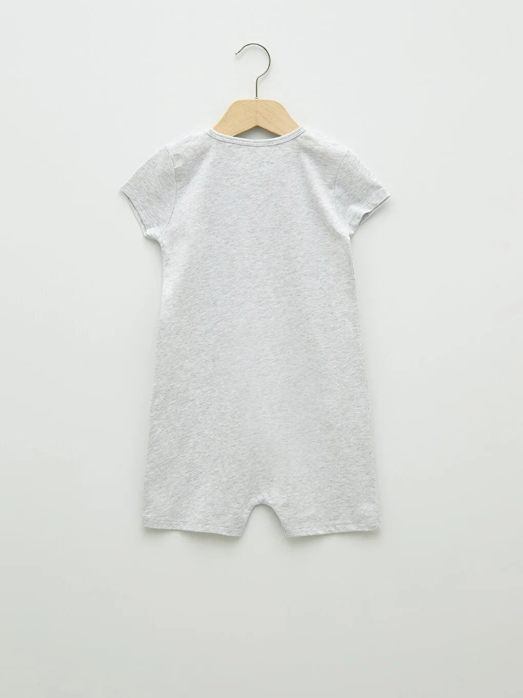Crew Neck Short Sleeve Printed Baby Boy Jumpsuit