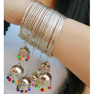 Cuff With Jhumki Latkan Bangle Bracelet