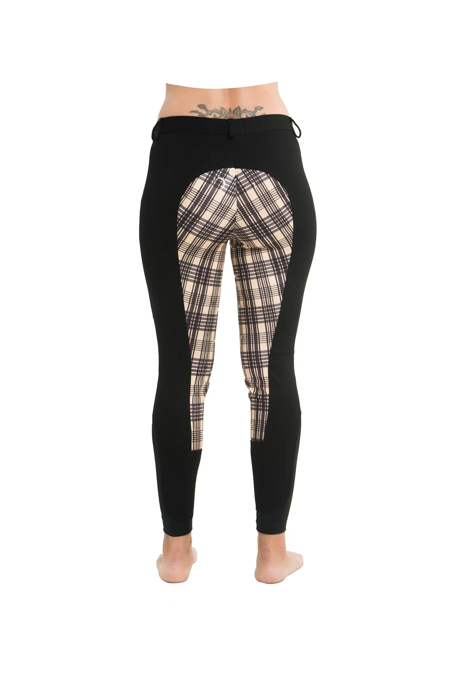 Curvy Mare | High-Waist Breech | Black   Plaid