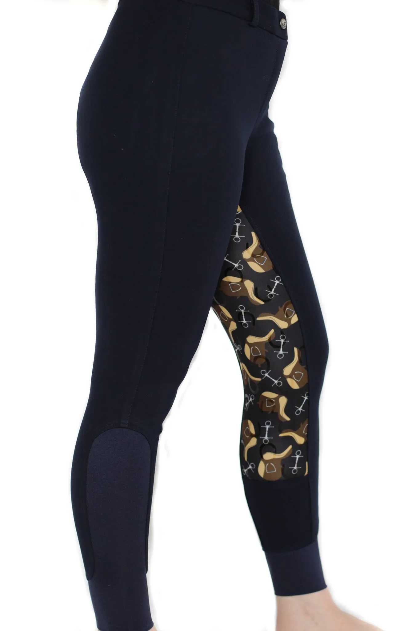 Curvy Mare | High-Waist Breech | Navy   Saddles