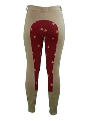 Curvy Mare | High-Waist Breech | Tan   Fox | No Side Pocket
