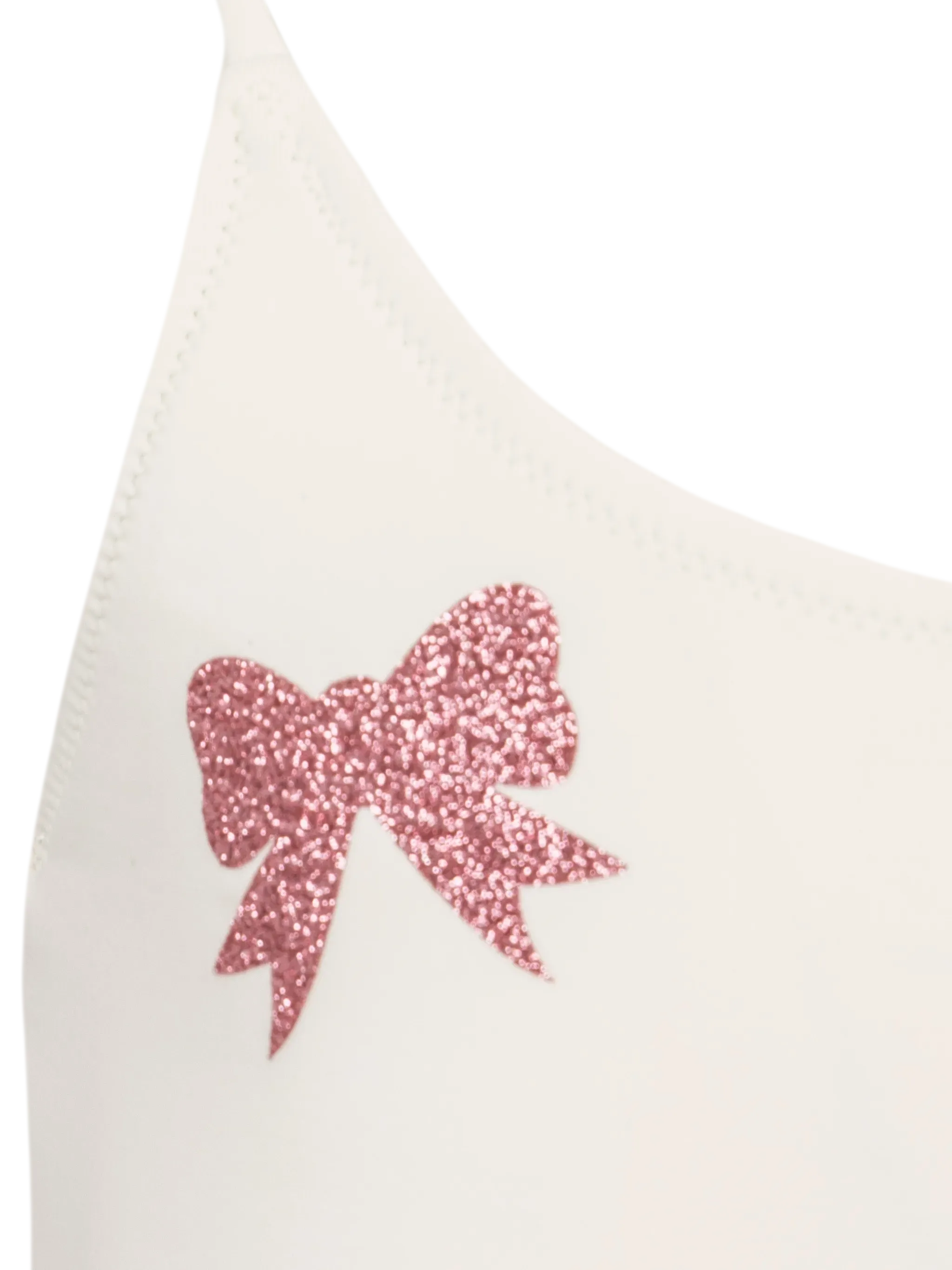 Dancer one-piece swimsuit with tulle ruffle and glittered bows