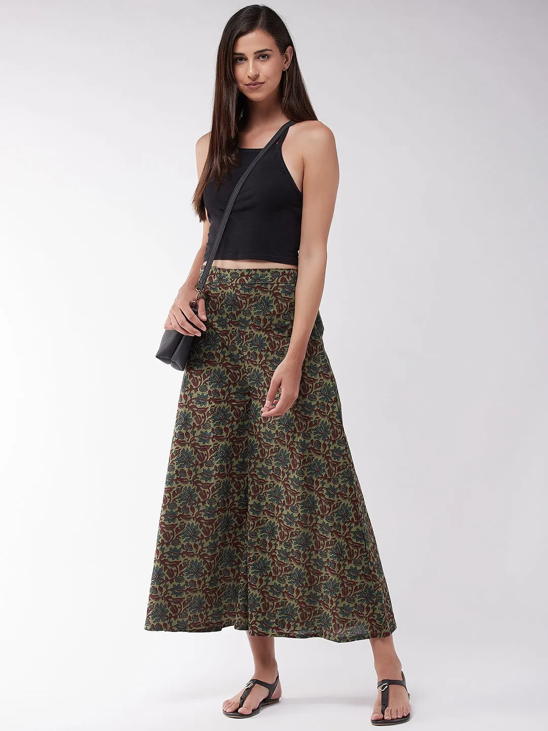 Dark Green Kalamkari Palazzo
