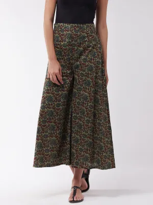 Dark Green Kalamkari Palazzo