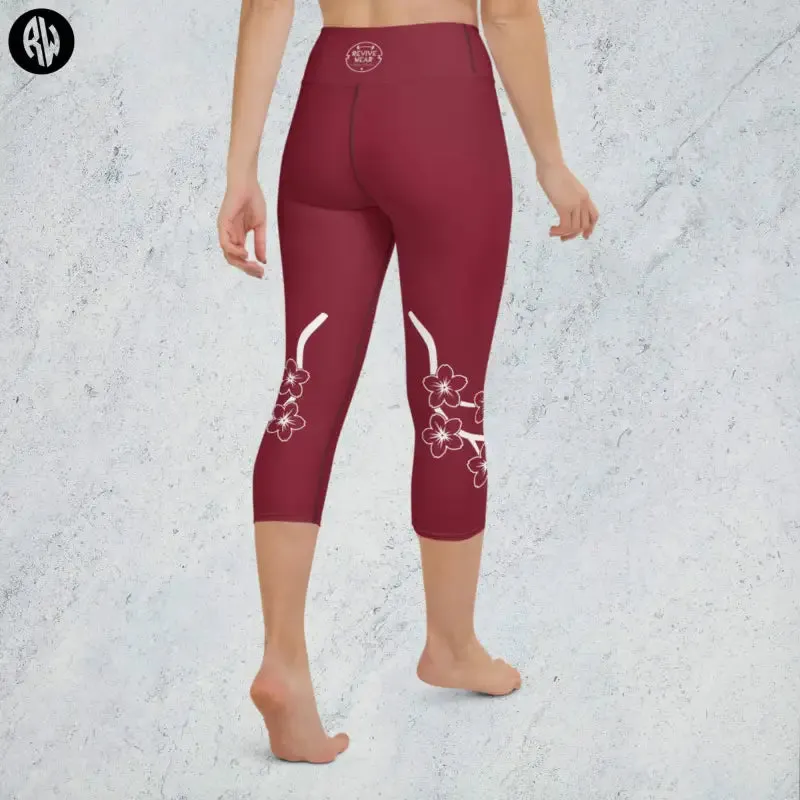 Floral Capri Leggings | Floral Blossom Capri Print