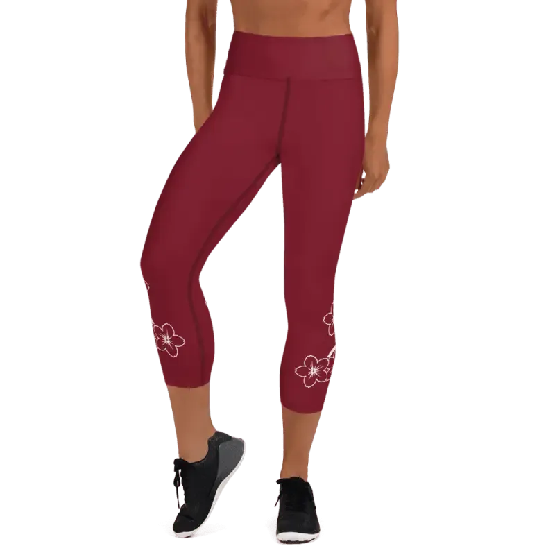Floral Capri Leggings | Floral Blossom Capri Print