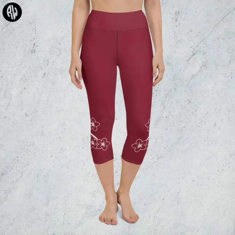 Floral Capri Leggings | Floral Blossom Capri Print