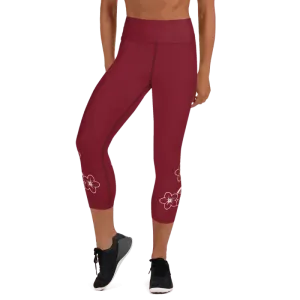 Floral Capri Leggings | Floral Blossom Capri Print