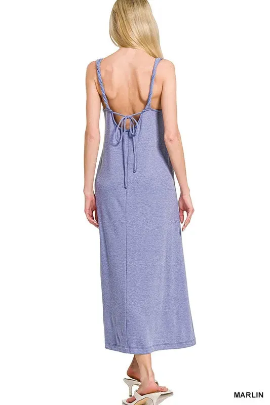 French Terry Midi Dress by Zenana