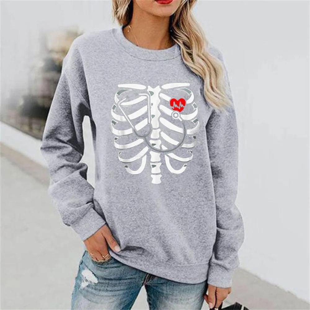 Graphic long Sleeve Shirts Rib