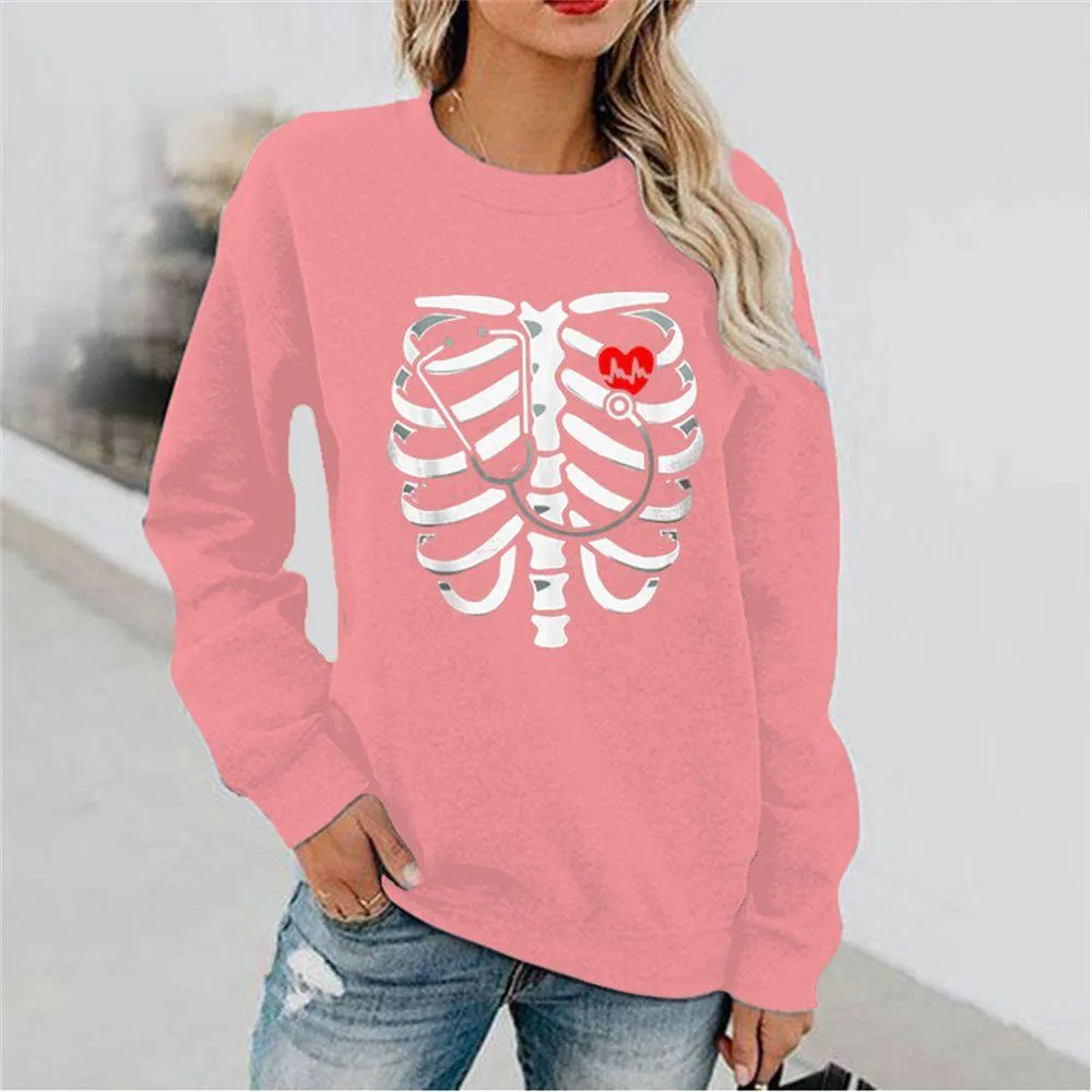 Graphic long Sleeve Shirts Rib