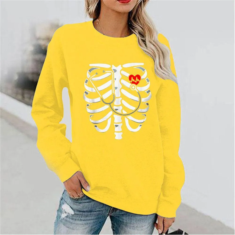 Graphic long Sleeve Shirts Rib