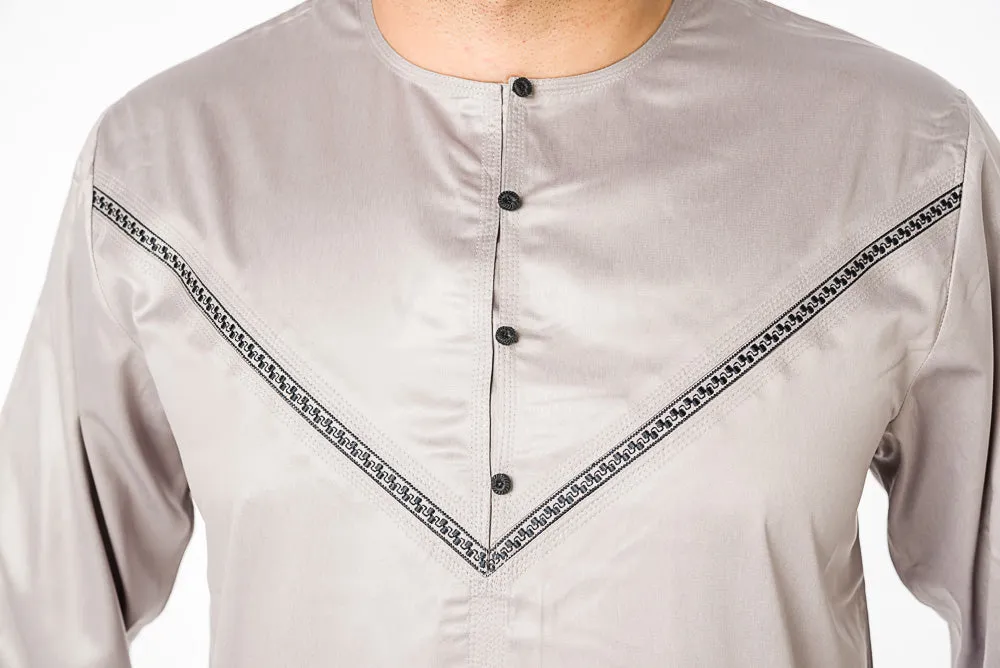 Grey Mens Omani Kandura