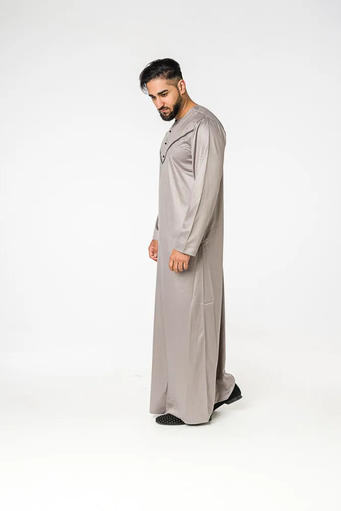 Grey Mens Omani Kandura