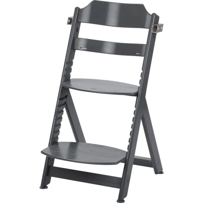 Grow-with-Me 3-in-1 Adjustable Height Wooden High Chair & Tray | Warm Grey | 6m - 10 years