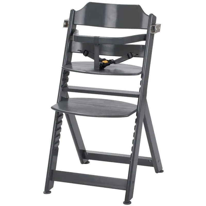 Grow-with-Me 3-in-1 Adjustable Height Wooden High Chair & Tray | Warm Grey | 6m - 10 years