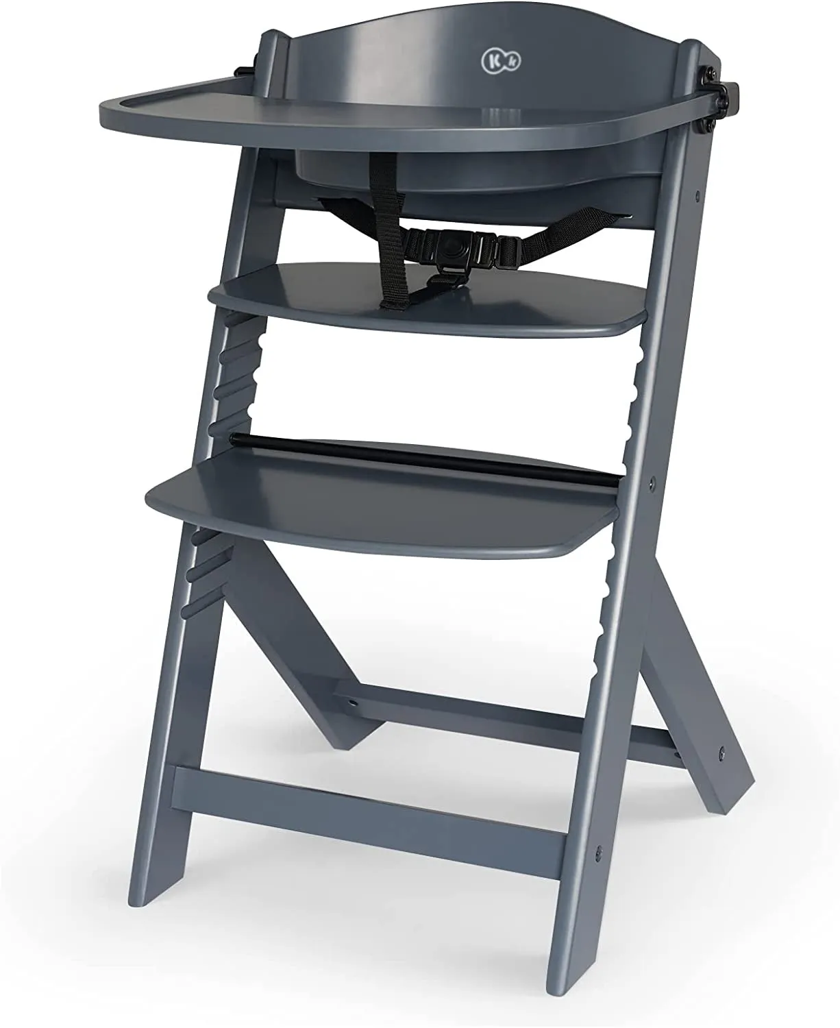 Grow-with-Me 3-in-1 Adjustable Height Wooden High Chair & Tray | Warm Grey | 6m - 10 years