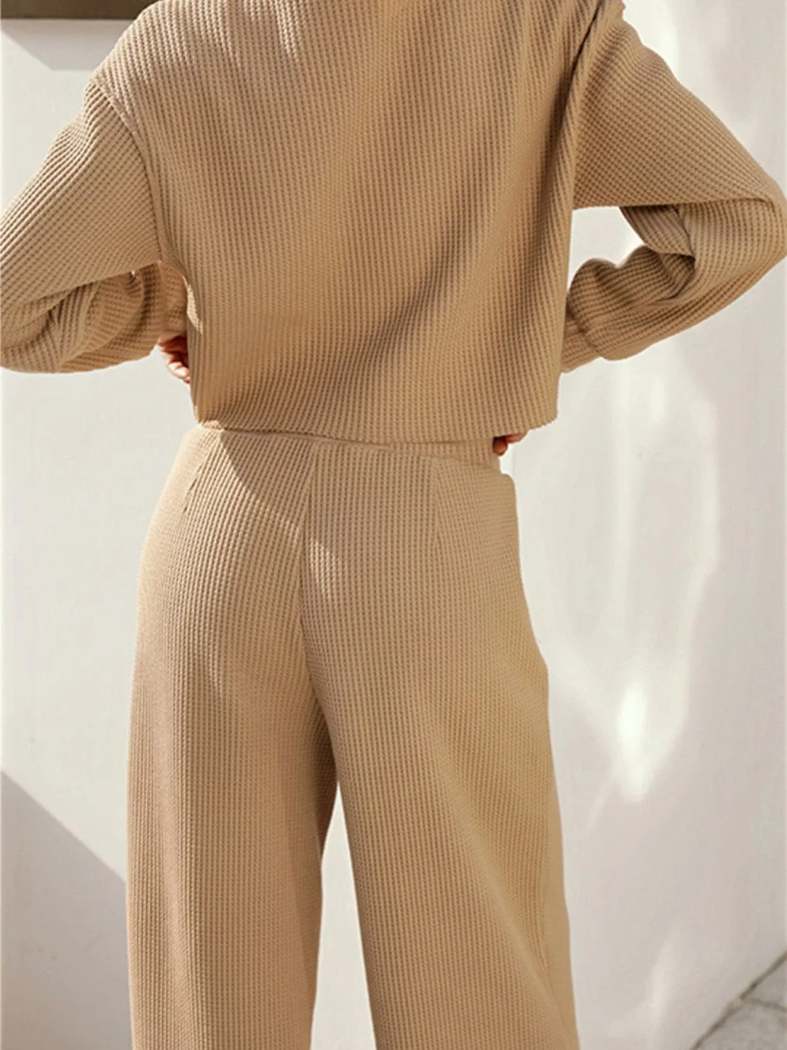 GYPSY - Waffle Knit Top & Pants Set