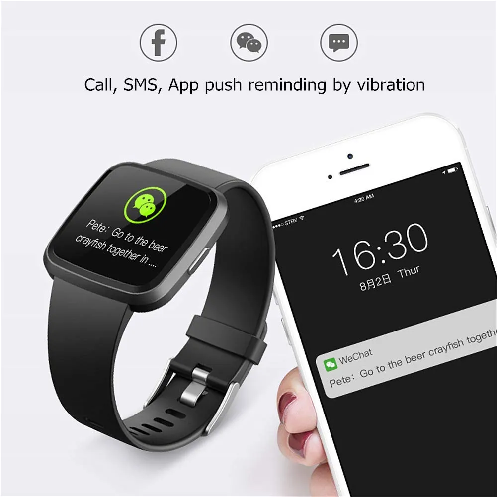 H4 Fitness Health 2in1 Smart Watch for Men Women Smartwatch with All-Day Heart Rate Monitor Activitity Tracker IP67 Waterproof Bluetooth Running Sports Pedometer Watch for Android & iOS phones (Gray)