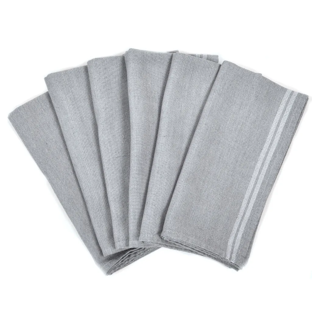 Hand Woven Celebration Napkins | Gray Fog