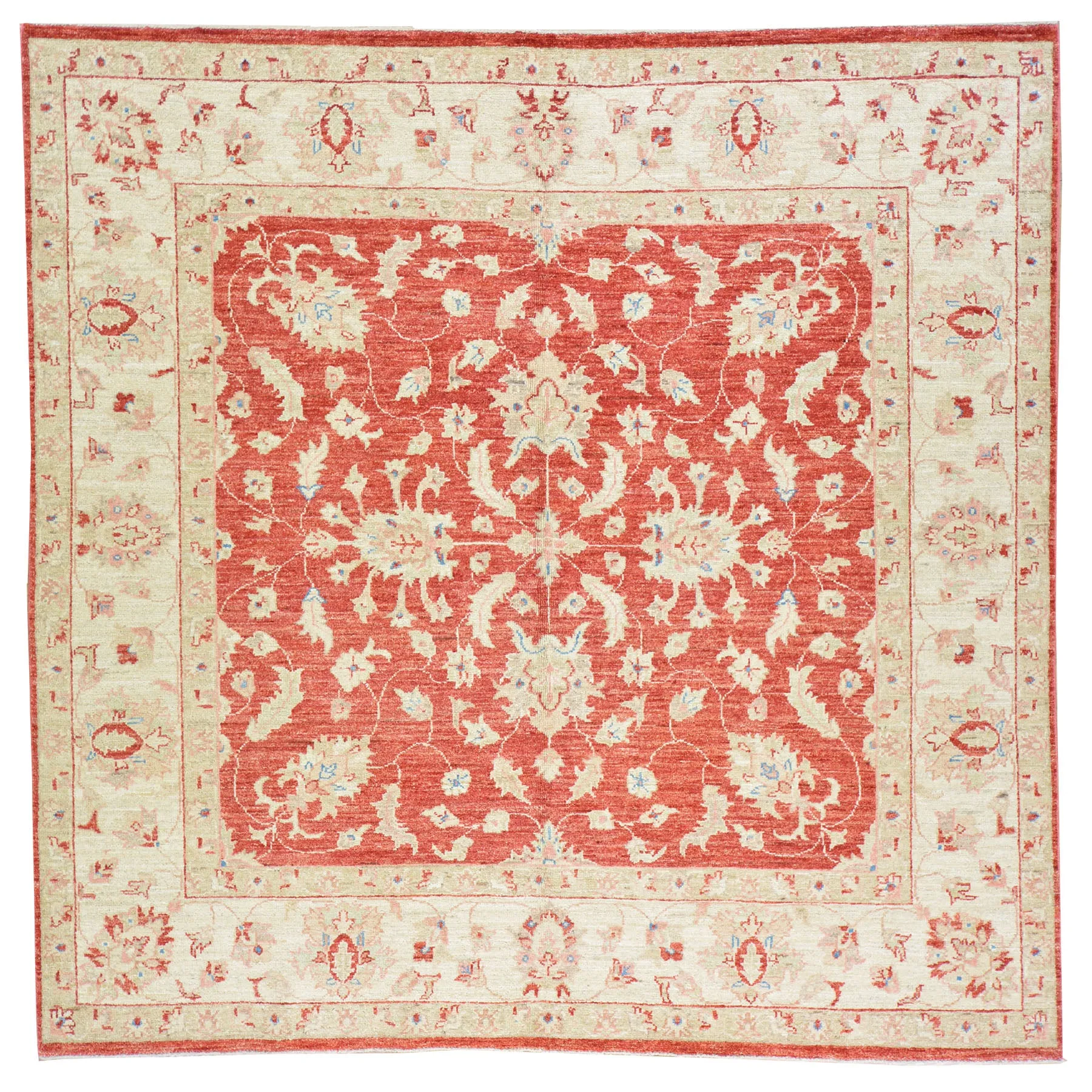 Hand-Woven Turkish Oushak Chobi Design Handmade Wool Rug (Size 6.0 X 6.0) Brral-3927