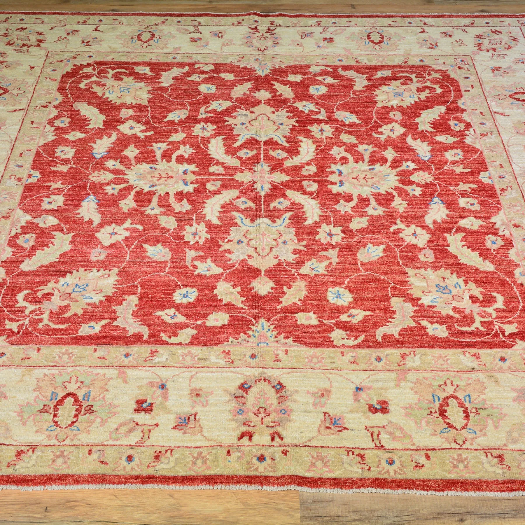 Hand-Woven Turkish Oushak Chobi Design Handmade Wool Rug (Size 6.0 X 6.0) Brral-3927