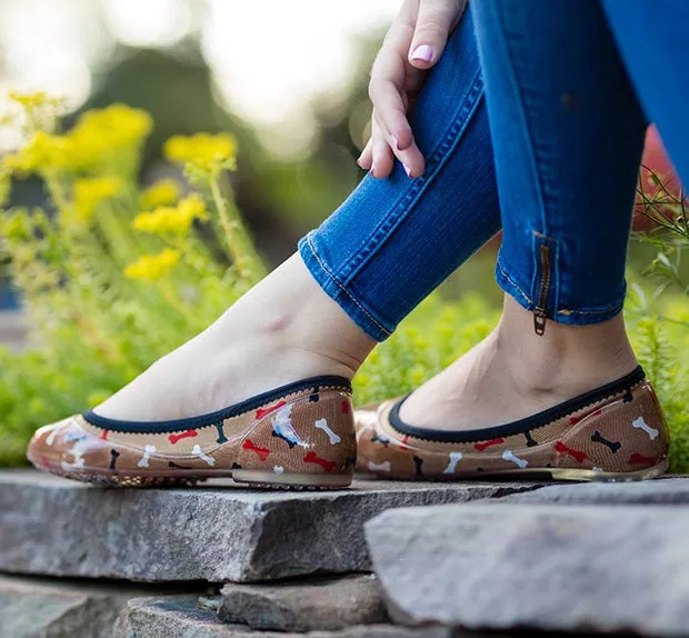 ja-vie dog bone blue jelly flats shoes