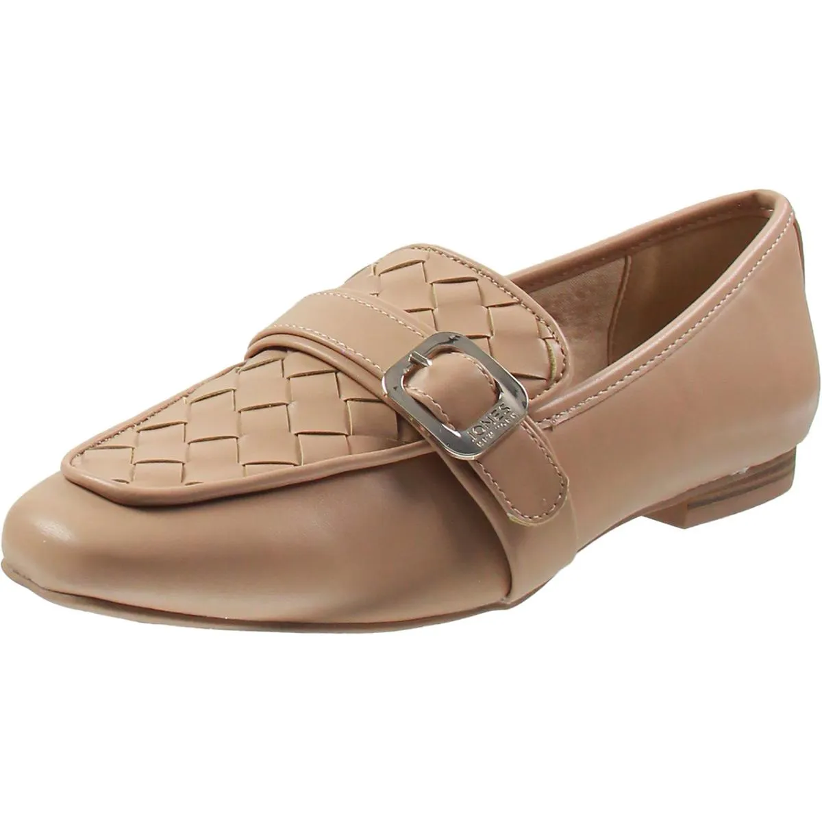 Jones New York Womens Cirana Woven Faux Leather Loafers