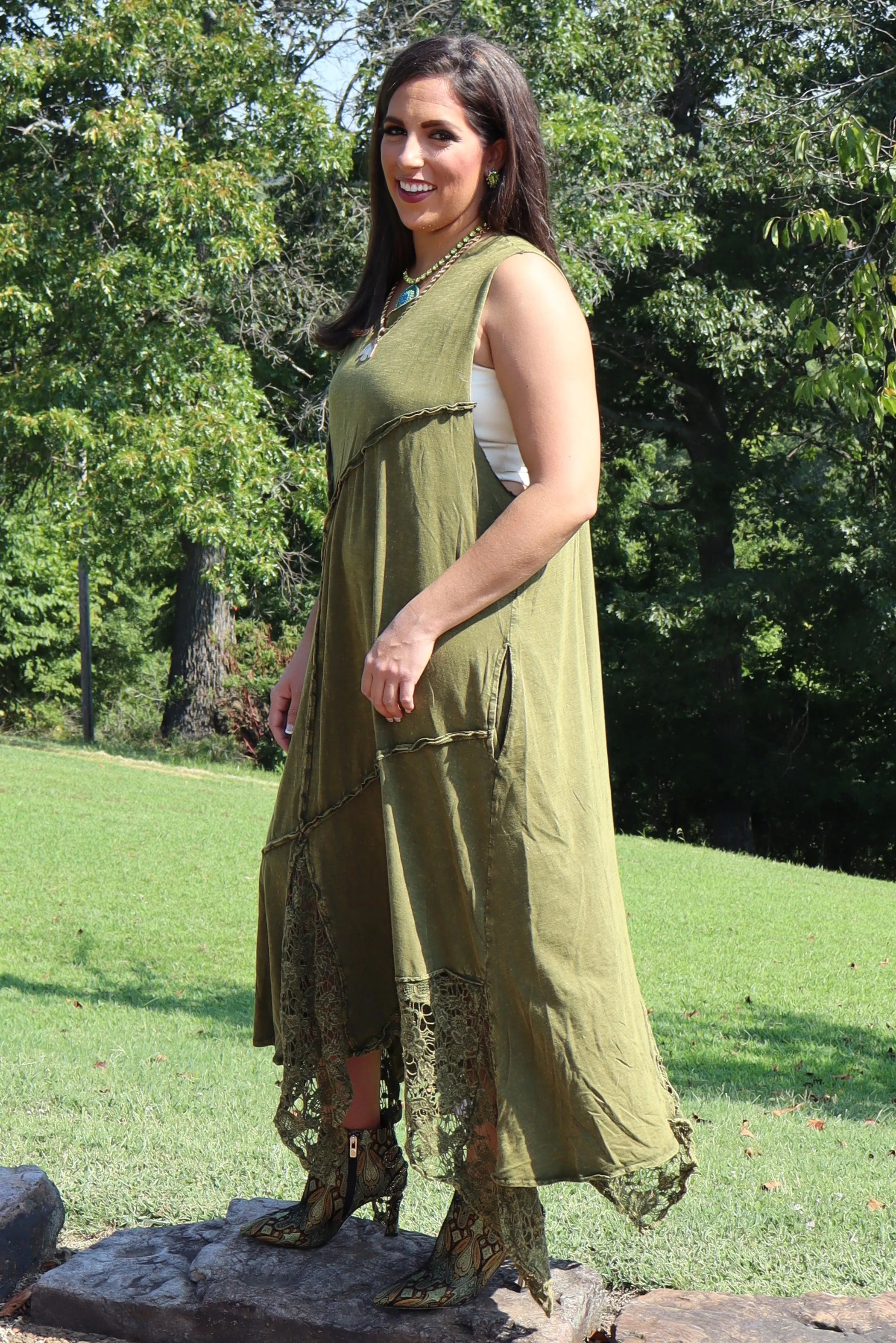 Layer It Up Dress - Olive