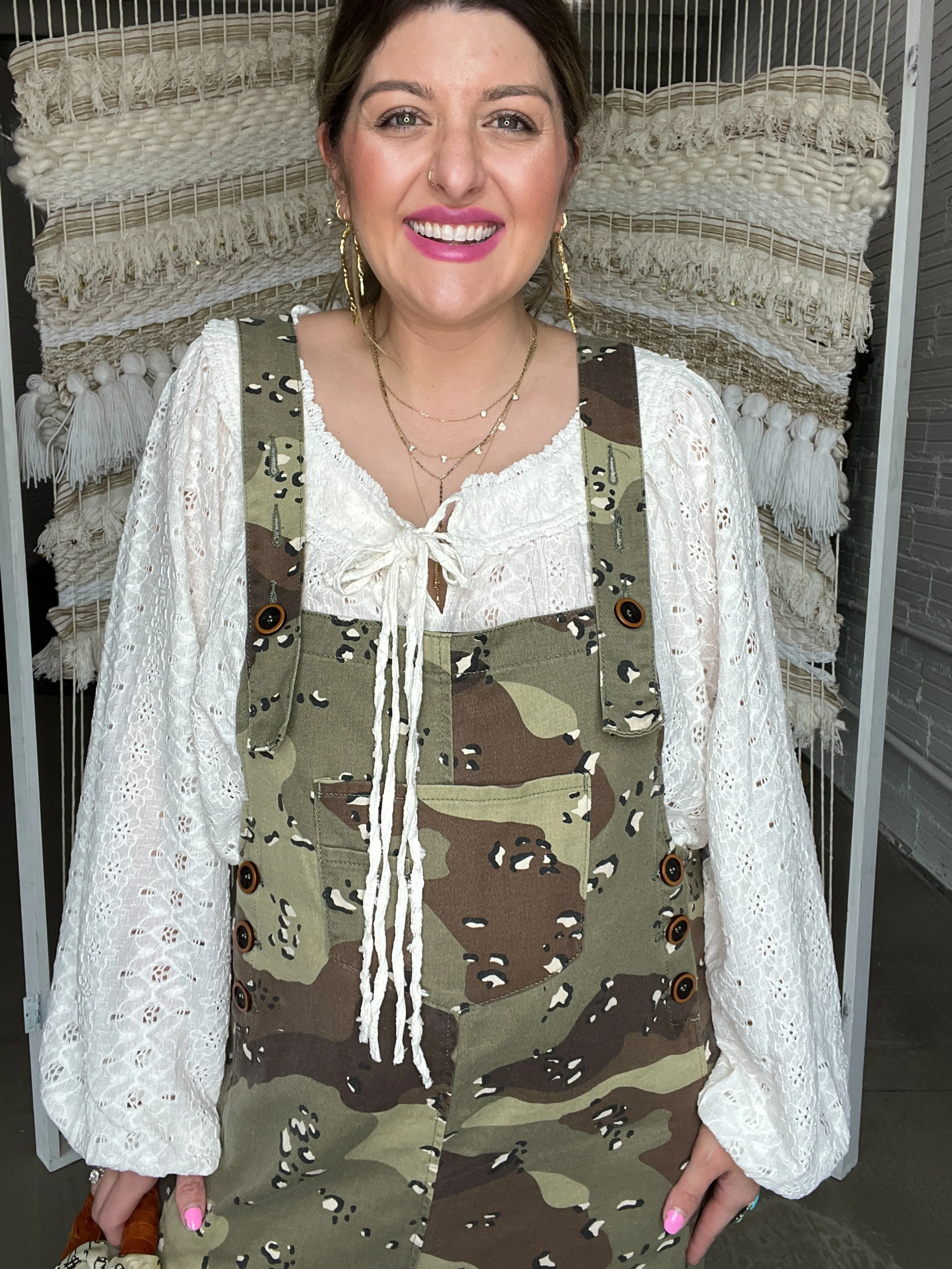 Lilly Camo Denim Overalls