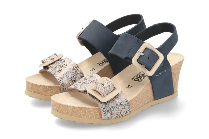 'Lissia' women's sandal - blue mix