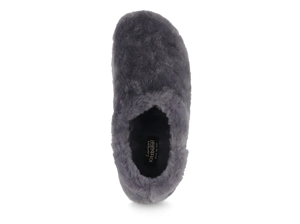Living Kitzbühel Women Lambskin Slippers 'Slip on', anthra