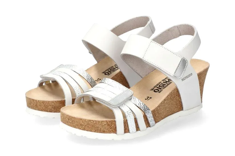 'Lucia' women's wedge sandal - white
